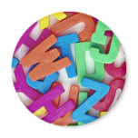 Picture of Colourful plastic letters Refrigerator Magnet