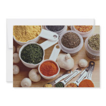 Picture of Fresh spices with garlic cloves Personalized Announcements