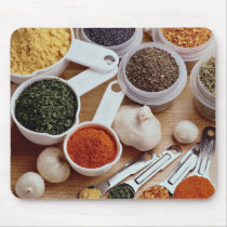 Picture of Fresh spices with garlic cloves Mouse Pad