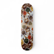 Picture of Fresh spices with garlic cloves Skateboard