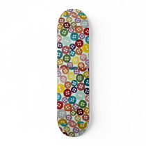 Picture of Multicolored buttons Custom Skateboard