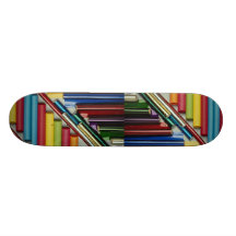 Picture of Rolls of coloured foil and paper Skate Deck