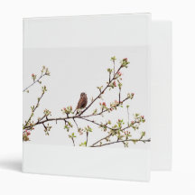 Picture of Sparrow Singing in Flowering Tree Vinyl Binder