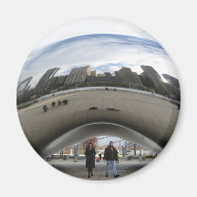 Picture of the Bean in Millennium Park Magnet