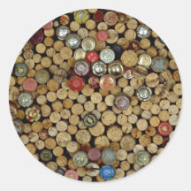 Picture of Wine corks Round Sticker