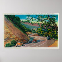 Picturesque Los Gatos Highway near Santa Cruz Print