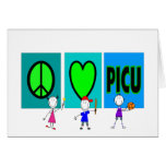 PICU Nurse Gifts "Peace Love PICU" cards