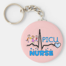 PICU Nurse Gifts-QRS Segment and Kids Design Key Chains