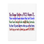 PICU Nurse Hilarious Sayings postcards