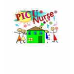 PICU NURSE W GREEN HOUSE t-shirts
