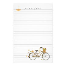 Pie Delivery Bicycle Stationery Design