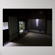 PIÈCE DE CÉRÉMONIE DE THÉ DE ZEN POSTERS