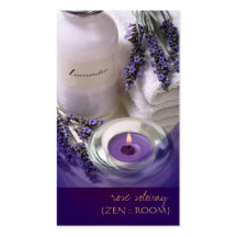 Pièce de zen/lavande/cartes de visite violets modèle de carte de visite