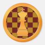 Pièce d'échecs du Roi d'or Magnets Pour Réfrigérateur