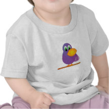 Pièce en t pourpre heureuse de bébé de perroquet t-shirt