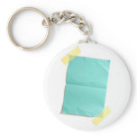 Piece of blank colored paper keychain