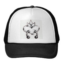 Pieced Glass Heart Mesh Hats