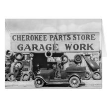 Pièces d'auto cherokee : 1936 carte de vœux
