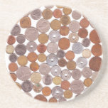 Pièces de monnaie dessous de verres