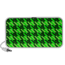 Pied-de-poule vert haut-parleur notebook