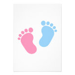 Pieds de bébé cartons d'invitation