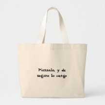 Piensalo, y de seguro lo cargo canvas bag