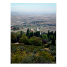 Pienza Landscape Post Card