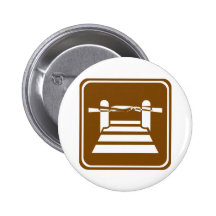 Pier or Dock Highway Sign Pinback Button