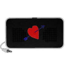Pierced Heart Doodle Laptop Speakers