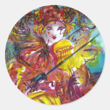 PIERO / Venetian Carnival Night Round Sticker