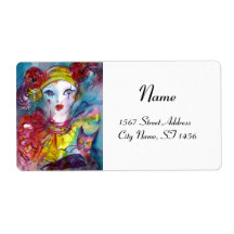 PIERO  WITH CAT  red pink purple yellow white Custom Shipping Labels