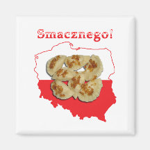 Pierogi Smacznego Polish Map Fridge Magnet