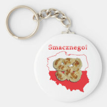Pierogi Smacznego Polish Map Keychains