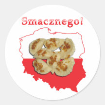 Pierogi Smacznego Polish Map Sticker