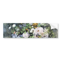 Pierre-Auguste Renoir  Vase of flowers Bumper Sticker