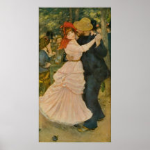 Pierre-Auguste Renoir's Dance at Bougival (1883) Posters