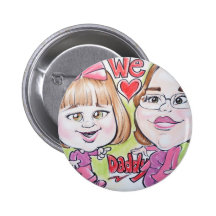 Pierre Bossier Mall Caricature Baby with Mom Pins