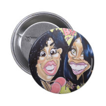 Pierre Bossier Mall Caricature of BFFs Pin