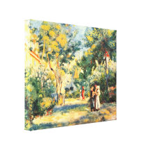 Pierre Renoir - figures dans le jardin Toiles Tendues Sur Châssis