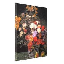 Pierre Renoir - fleurs dans un vase Toile Tendue Sur Châssis