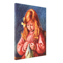 Pierre Renoir - Jean Renoir sewing Canvas Print