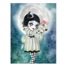 Pierrette Under the Icy Moon Postcards