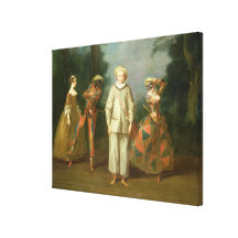 Pierrot and Harlequin Canvas Prints