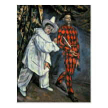 Pierrot et harlequin, 1888 cartes postales
