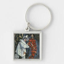 Pierrot et harlequin, 1888 porte-clef