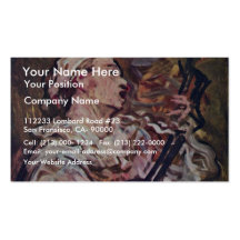 Pierrot With Guitar By Daumier Honoré Business Card Template