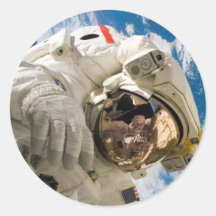 Piers Seller Spacewalk Round Stickers