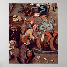 Pieter Bruegel Elder - Dispute Carnival of Lent Posters