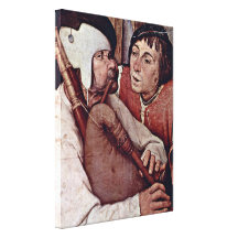 Pieter Bruegel the Elder - Bauer dance Detail Stretched Canvas Print