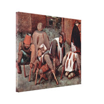 Pieter Bruegel the Elder - Die cripple Canvas Prints